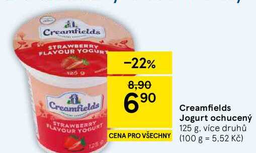 Creamfields Jogurt ochucený, 125 g, více druhů  