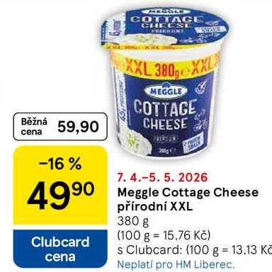 Meggle Cottage Cheese přírodní XXL, 380 g 