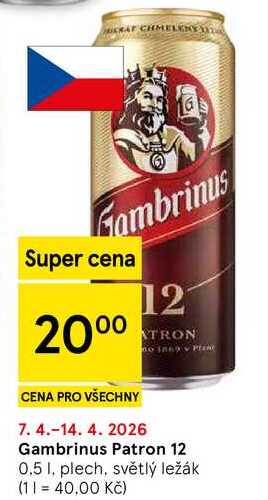 Gambrinus Patron 12, 0.5 l