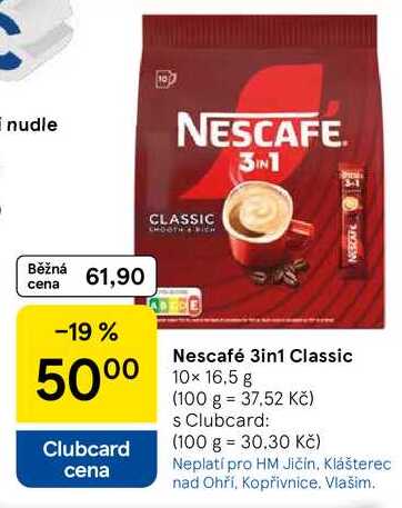 Nescafé 3in1 Classic, 10x 16,5 g 