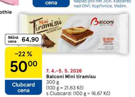 Balconi Mini tiramisu, 300 g 