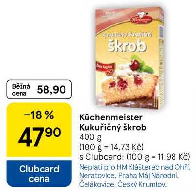 Küchenmeister Kukuřičný škrob, 400 g  