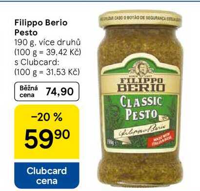 Filippo Berio Pesto, 190 g, více druhů  