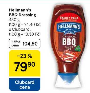 Hellmann's BBQ Dressing, 430 g 