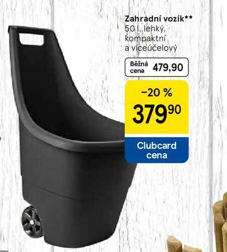 Zahradní vozík, 50 l, lehký. kompaktní a víceúčelový