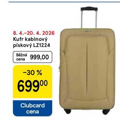 Kufr kabinový pískový LZ1224