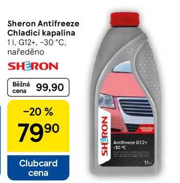 Sheron Antifreeze Chladicí kapalina, 1 l, G12+, -30 °C, naředěno  