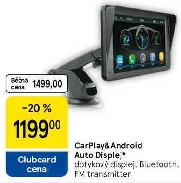 CarPlay& Android Auto Displej, dotykový displej, Bluetooth. FM transmitter