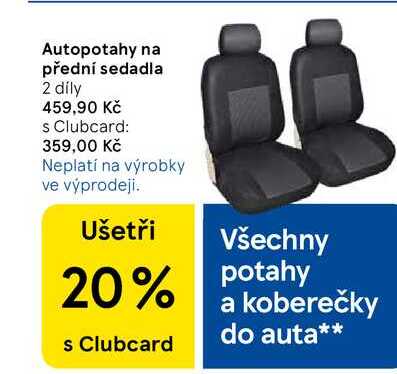 Autopotahy na přední sedadla 2 díly