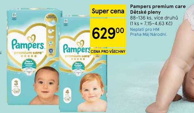 Pampers premium care  Dětské pleny, 88-136 ks, více druhů 