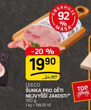 ŠUNKA PRO DĚTI NEJVYŠŠÍ JAKOSTI 100 g