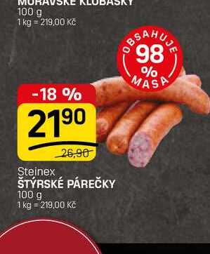 ŠTÝRSKÉ PÁREČKY 100 g