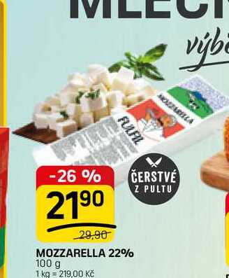 MOZZARELLA 22% 100 g