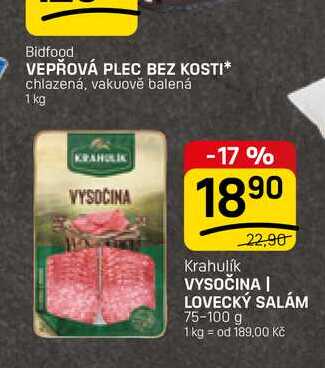 VYSOČINA | LOVECKÝ SALÁM 75-100 g