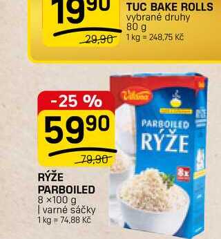 RÝŽE PARBOILED 8 x100 g 