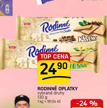 RODINNÉ OPLATKY vybrané druhy 130 g