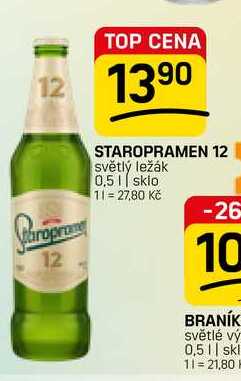 STAROPRAMEN 12 světlý ležák 0,5l