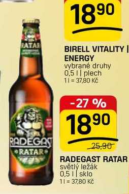 RADEGAST RATAR světlý ležák 0,5l