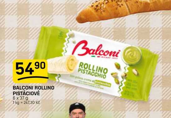 BALCONI ROLLINO PISTÁCIOVÉ 6 x 37 g