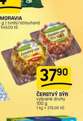 ČERSTVÝ SÝR vybrané druhy 100 g