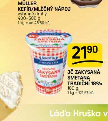 JČ ZAKYSANÁ SMETANA TRADIČNÍ 18% 180 g 