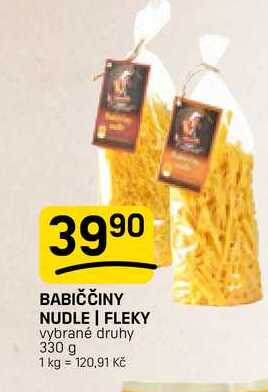BABIČČINY NUDLE | FLEKY vybrané druhy 330 g 