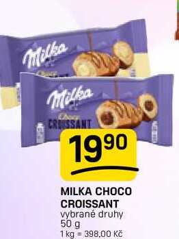 MILKA CHOCO CROISSANT vybrané druhy 50 g 