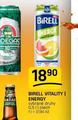 BIRELL VITALITY | ENERGY vybrané druhy 0,5l, plech