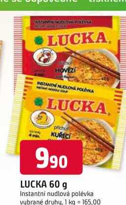 LUCKA 60 g Instantní nudlová polévka