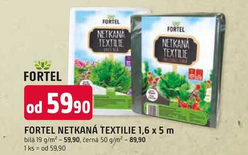 FORTEL NETKANÁ TEXTILIE 1,6 x 5 m bila 19 g/m² 