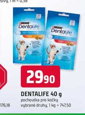 DENTALIFE 40 g pochoutka pro kočky vybrané druhy