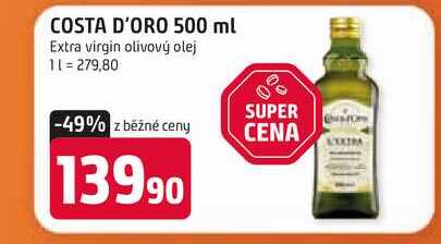 COSTA D'ORO 500 ml Extra virgin olivový olej