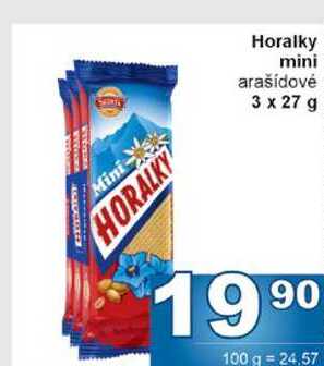 Horalky mini arašídové 3 x 27 g 