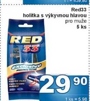 Red33 holitka s výkyvnou hlavou pro muže 5 ks