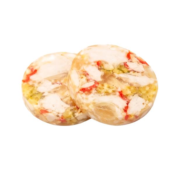 Fiala uzeniny z masa Milovické kuře v aspiku s brokolicí