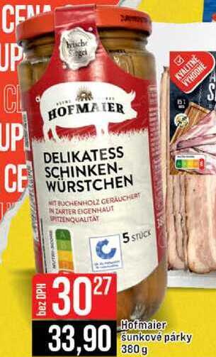 Hofmaier šunkové párky 380 g 
