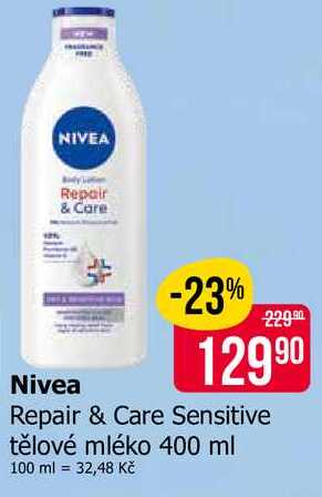 Nivea Repair & Care Sensitive tělové mléko 400 ml 