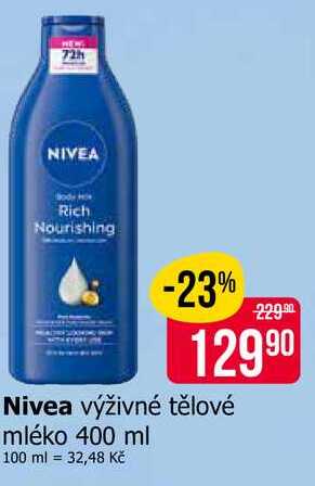 Nivea výživné tělové mléko 400 ml 