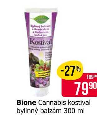 Bione Cannabis kostival bylinný balzám 300 ml