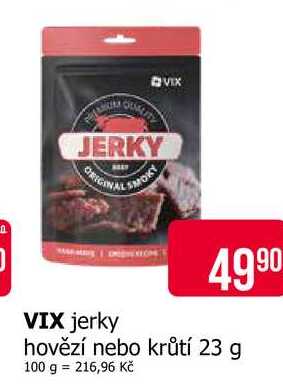 VIX jerky hovězí nebo krůtí 23 g 