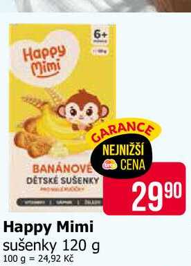 Happy Mimi sušenky 120 g 