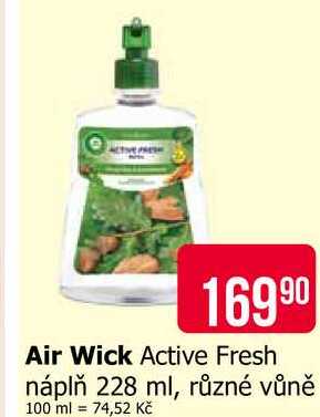 Air Wick Active Fresh náplň 228 ml, různé vůně