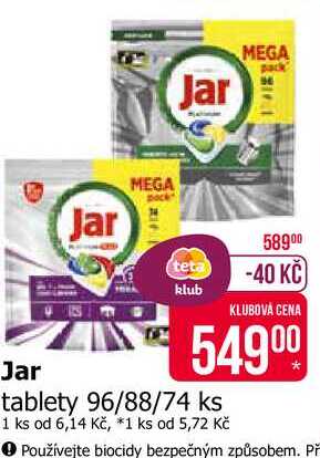 Jar tablety 96/88/74 ks 