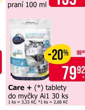Care+ tablety do myčky Ai1 30 ks 
