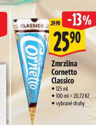 Zmrzlina Cornetto Classico 125 ml