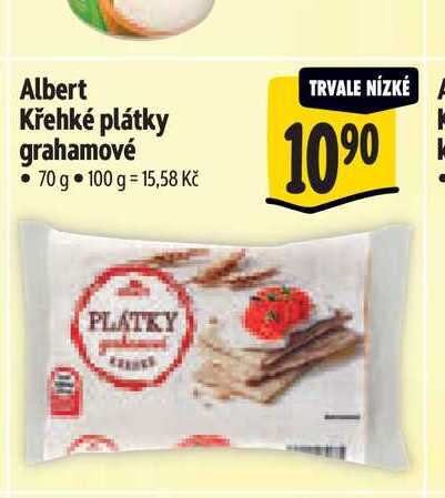 Albert Křehké plátky grahamové 70 g