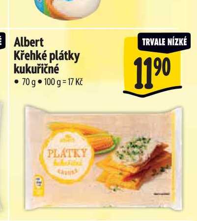 Albert Křehké plátky kukuřičné 70 g 