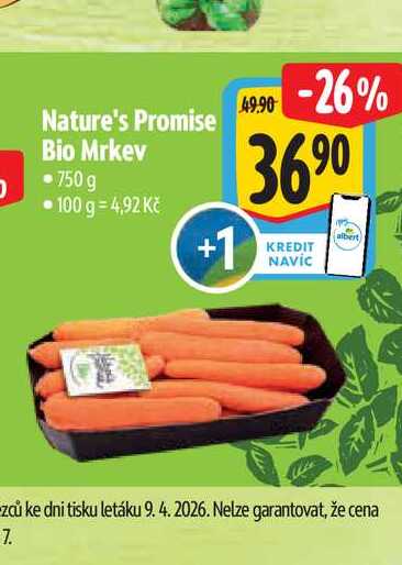 Nature's Promise Bio Mrkev 750 g