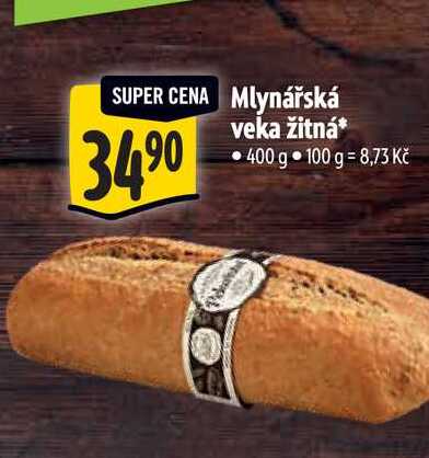   Mlynářská  veka žitná 400 g  