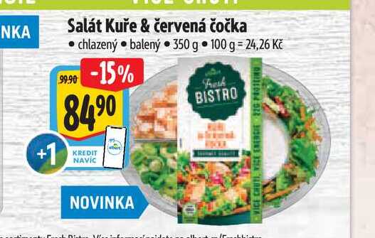   Salát Kuře & červená čočka 350 g